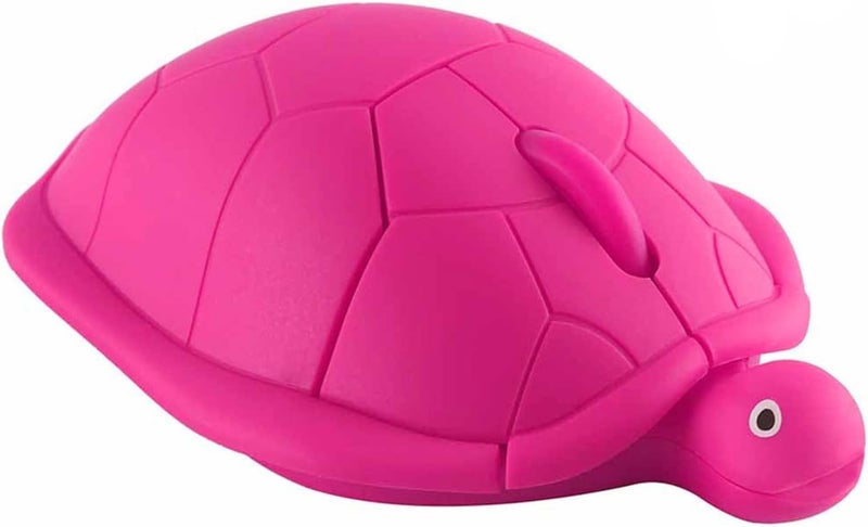 elec Space Wireless Turtle-Shaped Mouse, 2.4G Optical Computer Mouse, 3 Buttons, 12 x 7.7 cm (hot Pink) - Image 2